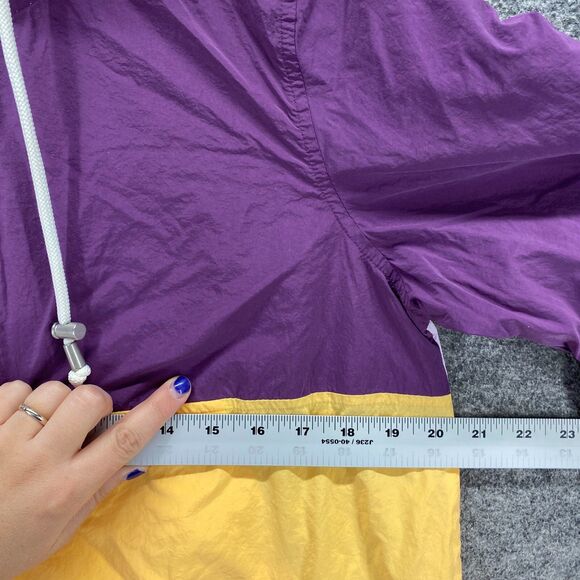 Old Navy Windbreaker Jacket Women S Small Purple 1/2 Zip Hooded Nylon Pockets - Picture 5 of 9